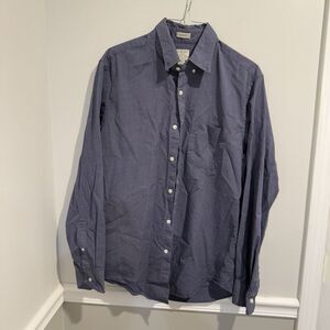 J. Crew Classic Quality Woven‎ Slim Fit Button Up Shirt Medium Blue Long Sleeve